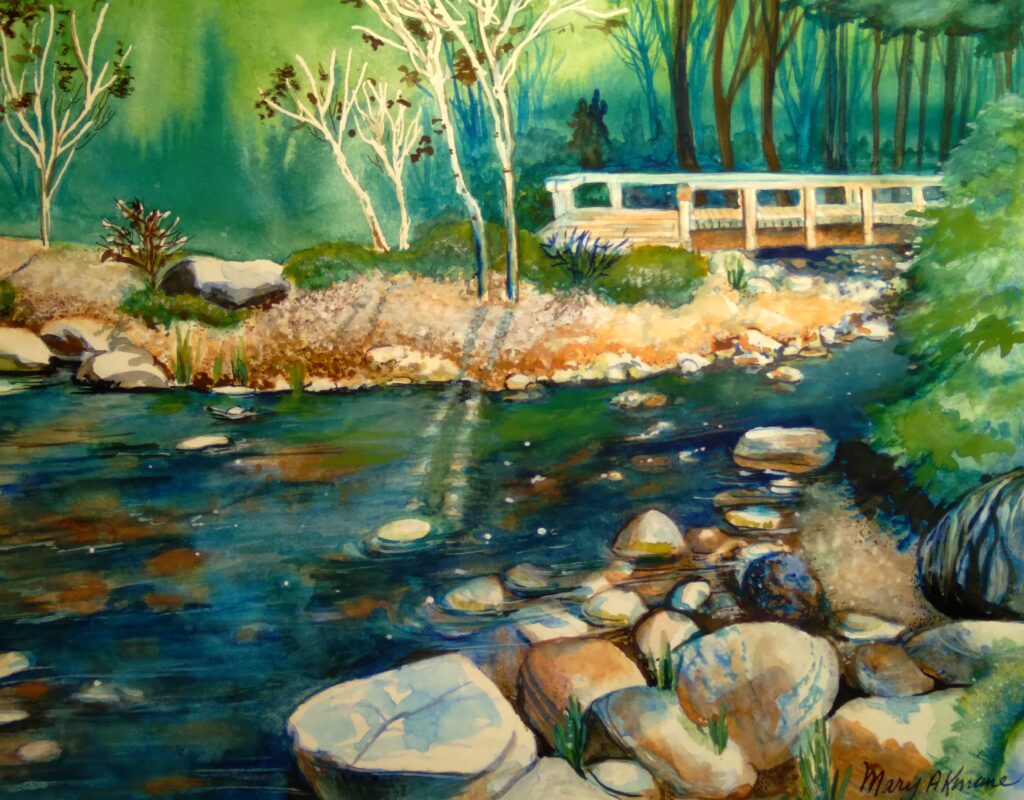 Walk in the Park-Minnesota Arboretum 12 x9 image size watercolor